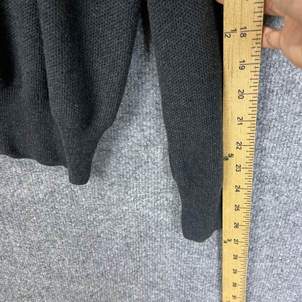 Polo Ralph Lauren Quarter Zip Sweater Mens Large Charcoal Grey Pima Cotton